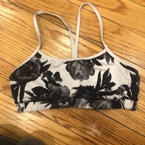 Floral patterned lululemon sports bra